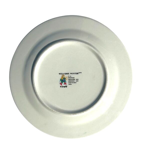 4 Vintage Salad Plates Welcome Winter Christmas Holiday Table By Ro Gregg - Picture 9 of 10